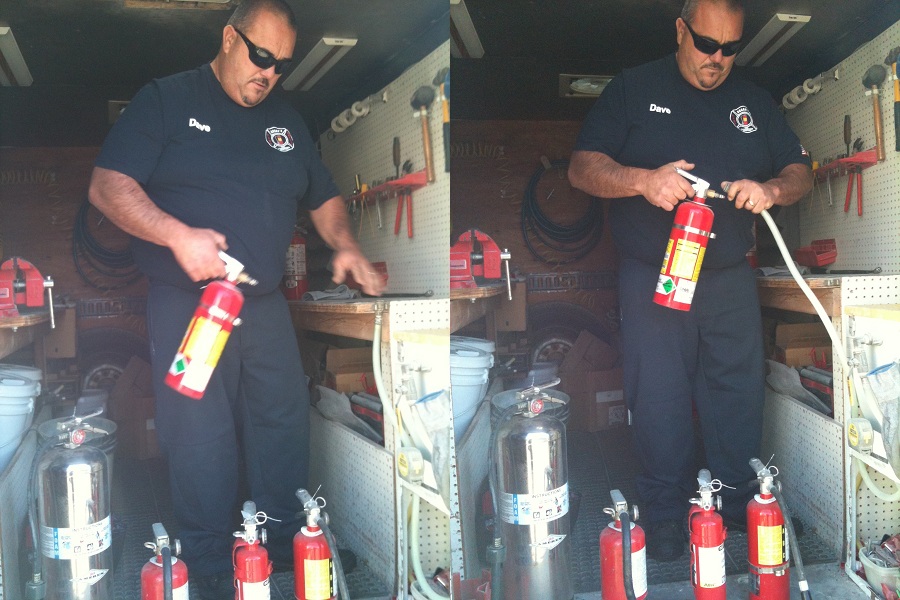 Bubba's Fire Extinguisher installation